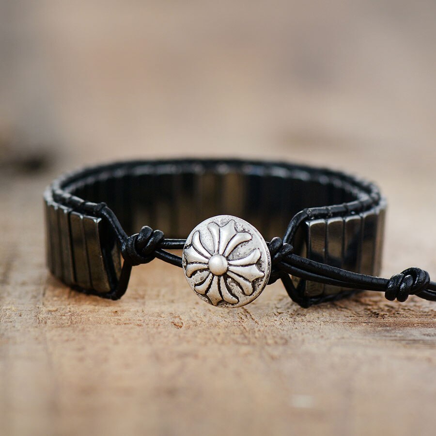 Rock Punk Bracelets Black Men Leather Wrap Bracelet Women Couples Bracelet Bestfriend