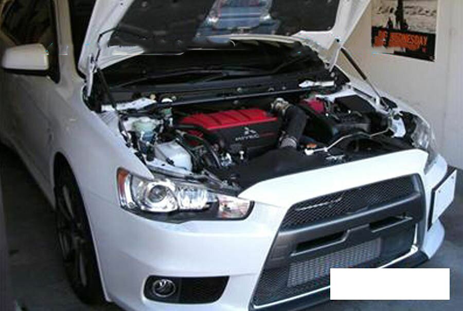 for Mitsubishi Evolution X EVO 10 CZ4A Car Front Hood Bonnet Gas Struts Lift Support Shock Damper Charged Carbon Fiber