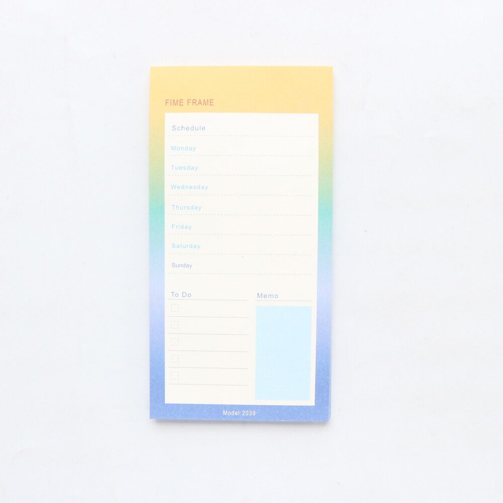 Domikee cute undated planner notepad school student time agenda planner memo pad: weekly monthly daily planner list: Light Green