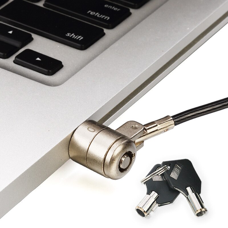 Laptop Key Lock Security Cable Lock 2M Bold Extended Universal Key Type