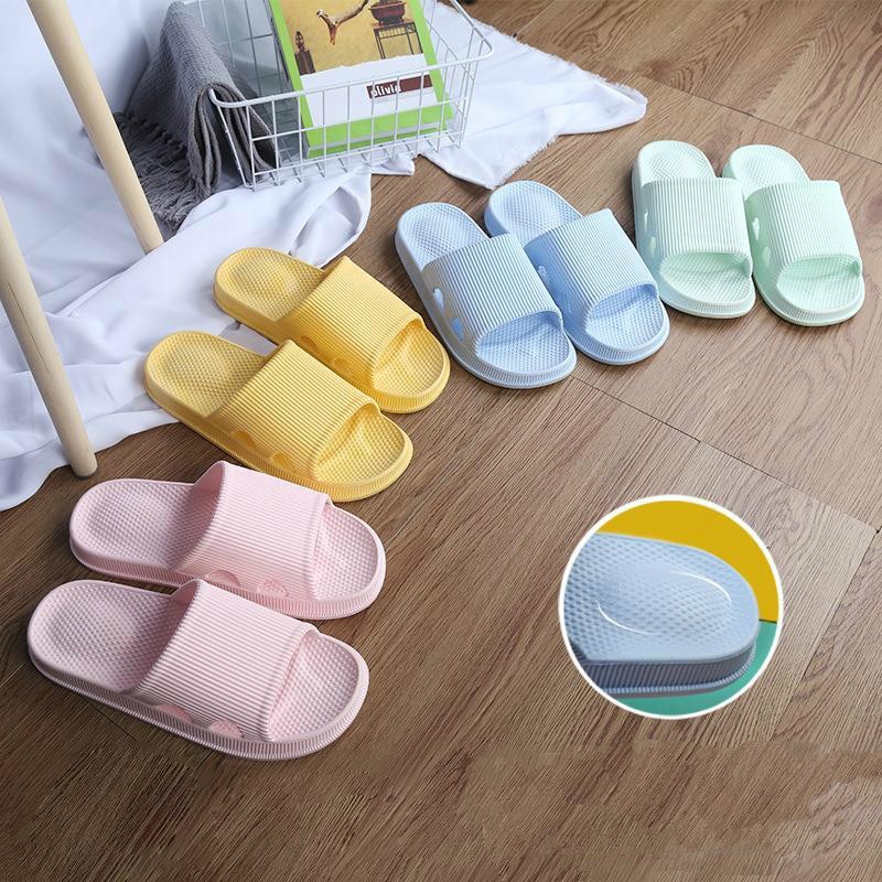 Women Men PVC Massage Slippers Bathroom Non-slip Indoor Home Slippers Female Couple Summer Beach Shoes