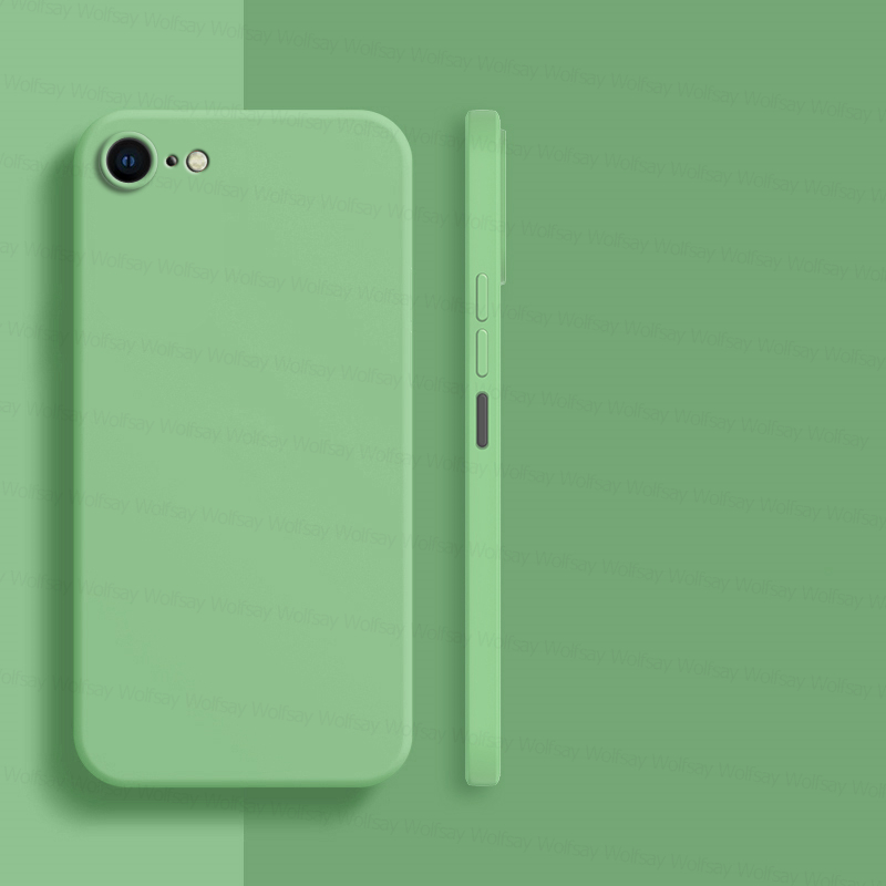 For iPhone 8 Case For iPhone SE 7 8 Plus Cover Case Luxury Shockproof Soft TPU Liquid Silicone Phone Back Cover Case