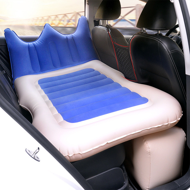 Flocking car bed Automotive interior supplies car travel bed Inflatable bed Car travel mattress Car Back Seat Cover: Green