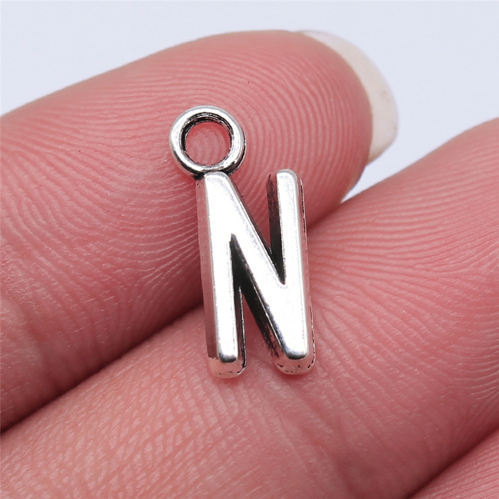 WYSIWYG 26pcs 16mm Alfabet A-Z Letters Charms Antiek Zilver Kleur Hangers Maken DIY Handgemaakte Tibetaanse Vinden Sieraden