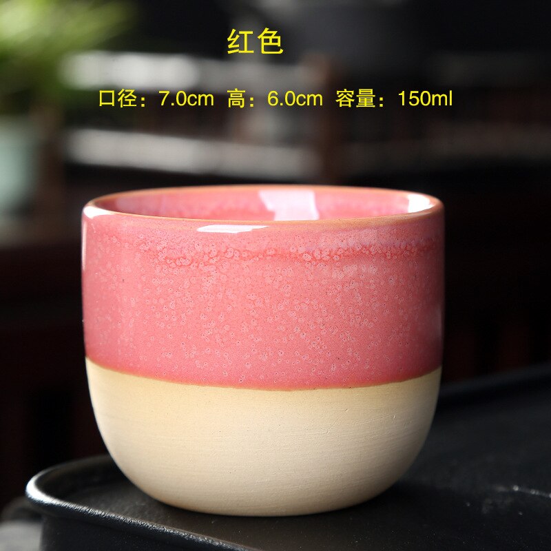 1Pcs Keramische Kopje Thee Oven Change China Porselein Kung Fu Kopjes Aardewerk Drinkware Servies Water Mok Voor: F-150ml