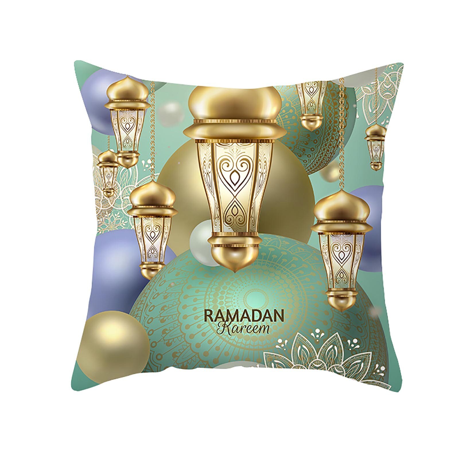 Ramadan musulman Motif Polyester Housse De Coussin Taie D'oreiller Décor À La Maison Taie D'oreiller Douce Bureau kussensloop 45X45Cm: F