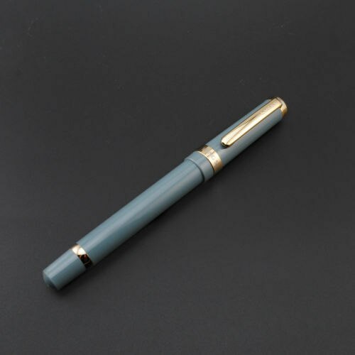 Model Wing Sung 698 Transparent Piston Fountain Pen F/M Nib Business Stationery Office school supplies Writing: Solid Lake / M