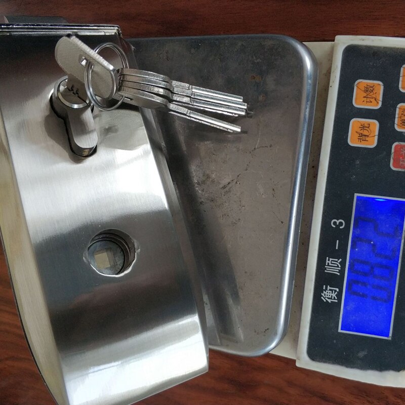 Entry Gate 10-12mm Glass Door Locks W Key Swing and Sliding Door Aluminum Frameless Glass Door Lock, High Separation Door Lock