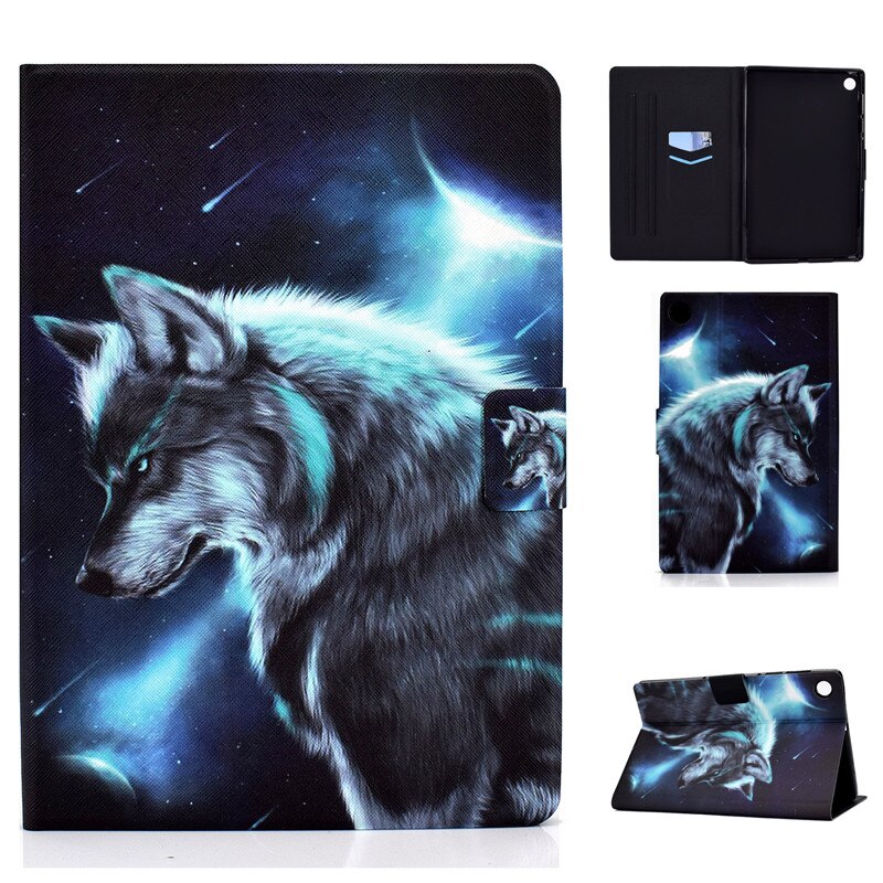 For Lenovo Tab M10 Plus Case 10.3 TB X606F X606X Color Wolf Fox Animal Cover For Lenovo Tab M10 FHD Plus Case Tablet Coque Funda