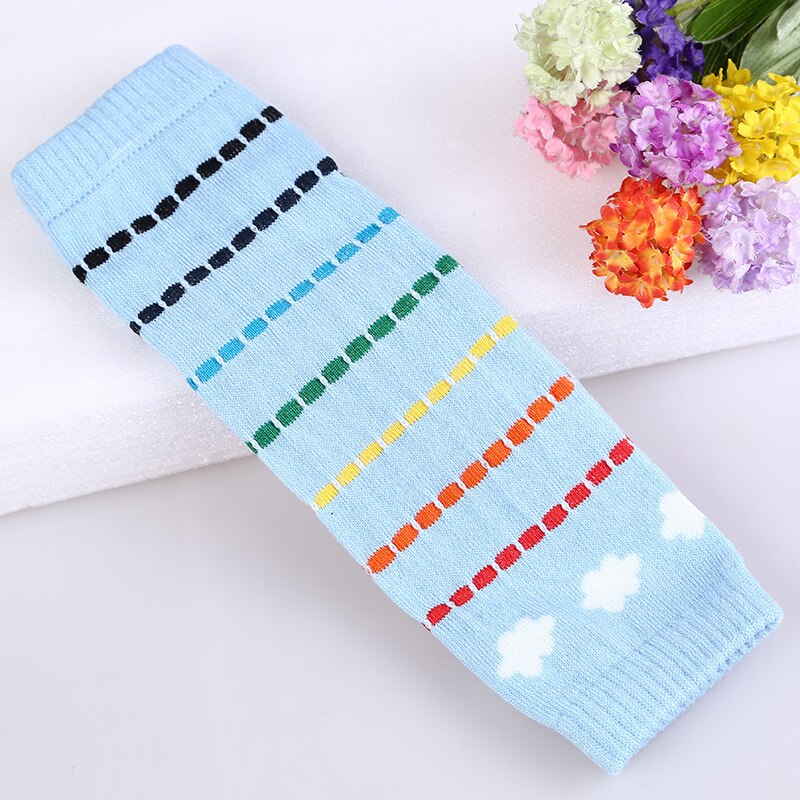 Baby Legs Warmers Cotton Cartoon Knee Childern Girls Baby Knee Pads Soft Blue Socks Legging Infant Children Accessories