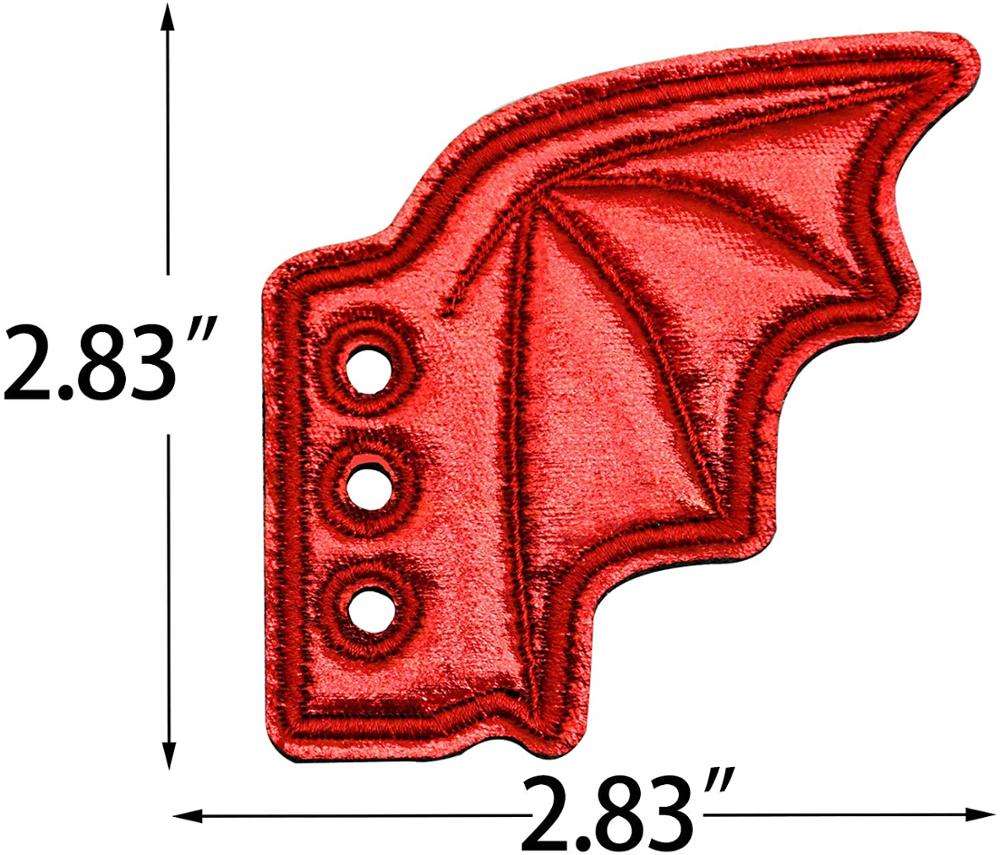 Personality Winter Boots Kids Sneakers Skate Shoe DIY Decorations Charms PU Leather Wings Bats Shoe Wings Accessories for Shoes