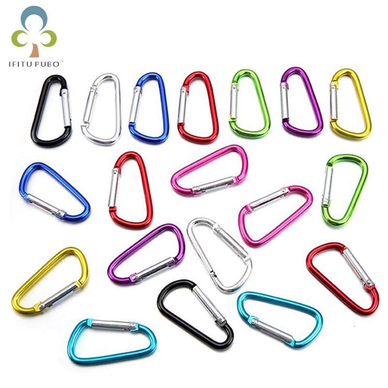 5 stuks outdoor sport aluminiumlegering veiligheids sleutelhanger klimknop karabijnhaak kamperen wandelen haak 4# 5# 6#  gyh