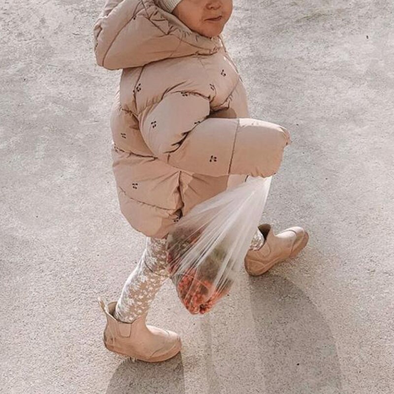 Baby Meisjes Kleding Kinderen &#39;S Printing Hooded Down Jassen Herfst Winter Warm Kinderen Uitloper Jas Kid Casual Kleding