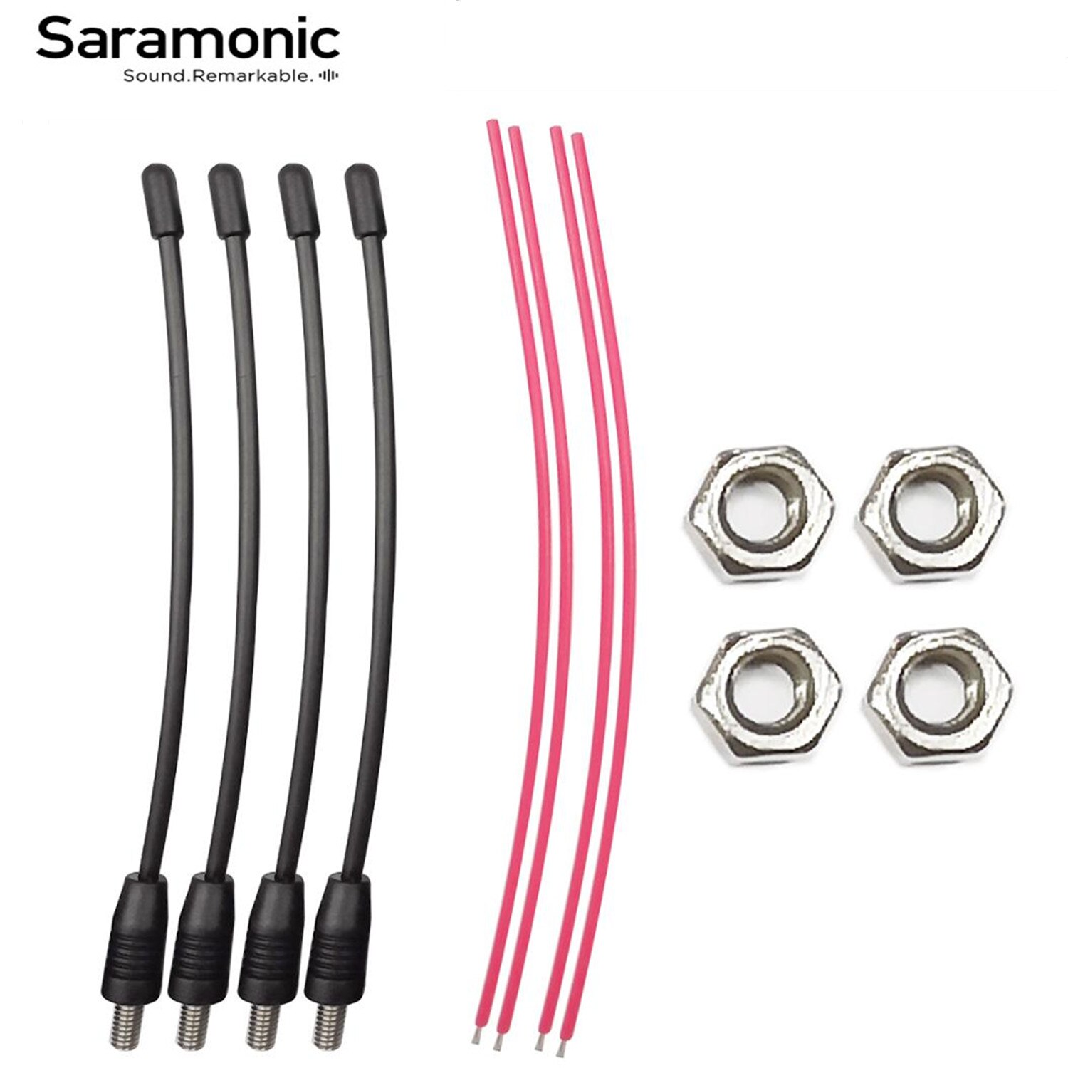 Saramonic Gürtel Clips Bodypack Mikrofon Halterungen Antennen Muttern für Drahtlose Mikrofon UWMIC9 System: 4-Antenne und Mutter