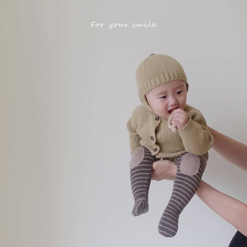 Del bambino del Cotone A Righe Elastico per Bambini Collant per Bambini Dei Ragazzi E Delle Ragazze di toppa Panty versatile Delle Ghette Dei Bambini Dei Pantaloni Della Tuta Ropa Para Bebes