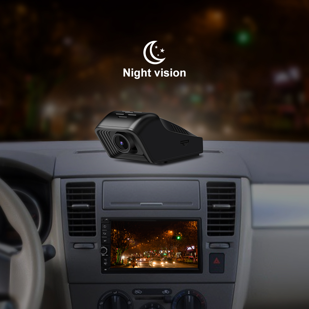EBILAEN-Cámara de salpicadero DVR para coche, reproductor Multimedia con Android 1080, 16 GB, tarjeta de memoria, Full HD, 8,1 P, para EBILAEN