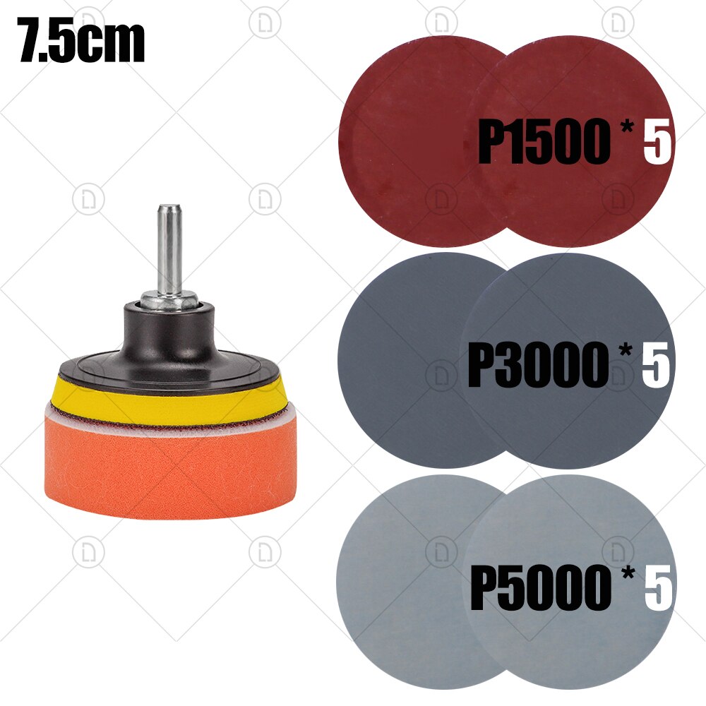 3 Inch Car Polishing Kit Polish Pad Car Polish Buffing Pad Abrasive Disc Sponge Foam Pads Polisher For Headlight Refurbish: 3