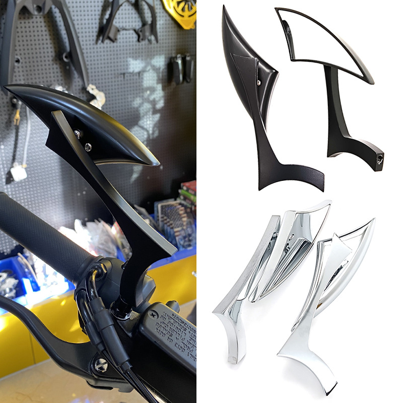 2 Stuks Universele 8Mm 10Mm Zijspiegel Motorfiets Blad Achteruitkijkspiegels Straat Sport Fiets Chopper Scooter