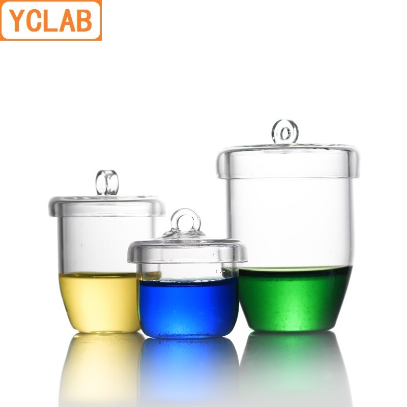Yclab 20ml kvarts degel med lock eller inget lock mycket transparent högtemperaturresistent laboratorieutrustning för kemi