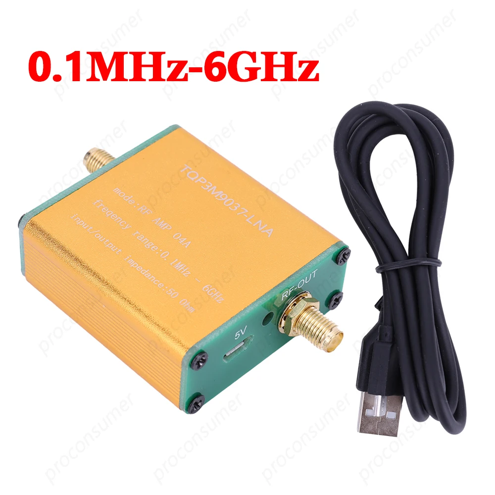 0.1MHz‑6GHz Full Band Low Noise Amplifier 20dB Amplifier Module Wide Frequency Range High Gain LNA RF Power Preamplifier