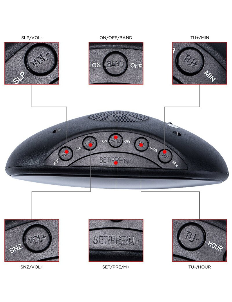 Sleep & Snooze Function Outlet Powered Big Digit Display for Bedroom LED Digital Alarm Clock AM/FM Radio with Dual Alarms