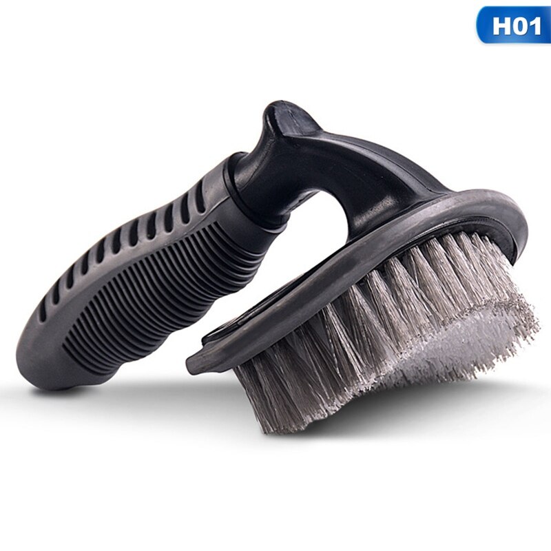 Car Wheel Brush Tire Rim Washing Tool Vehicle Tyre Cleaning Brushes Black Auto Maintenance Care Car Accessories: H01