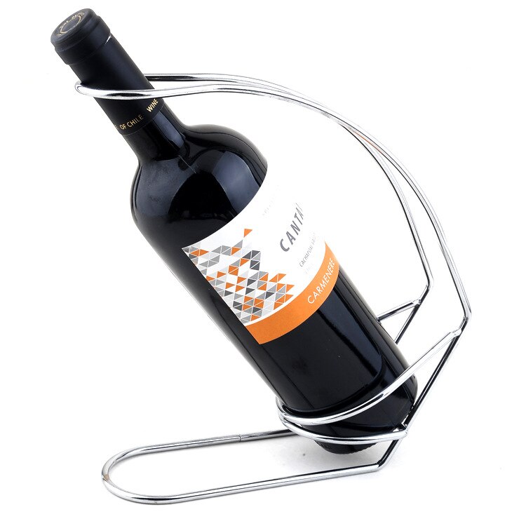 1PC Stainless Steel Simple Wine Rack Wine Bottle Holder Barware Storage Organizer Display Rack Home Bar Pub Decor Bottle Keeper