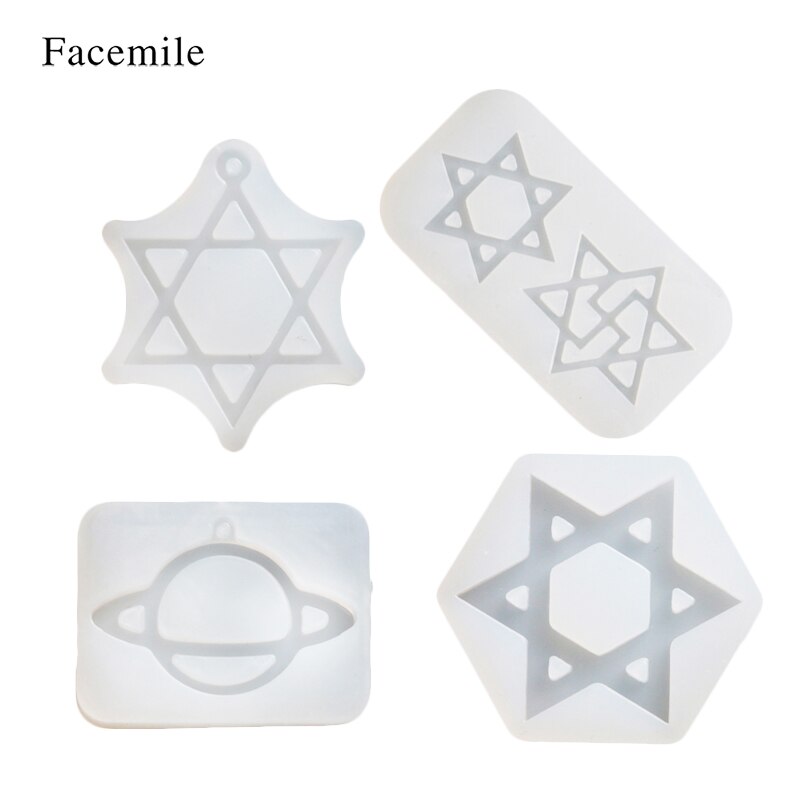 Facemile Chocolade Card Silicone Planeet Mold Voor Ketting Oorbellen Haar Ring Klei Epoxyhars Fondant Cake Decoratie Tool: full set