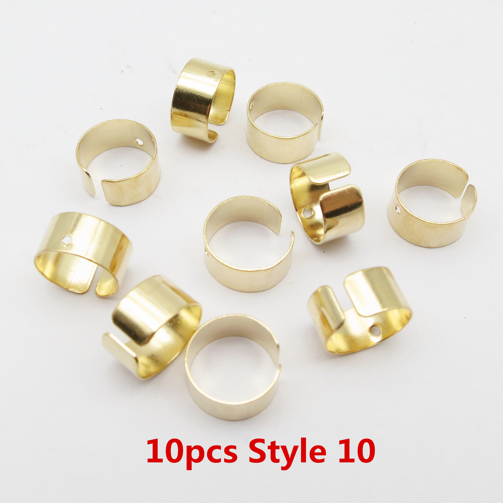 10Pcs/Pack adjustable viking hair dread Braids dreadlock beard Beads cuffs clips for Hair Rings women men accessories: 10pcs Style 10