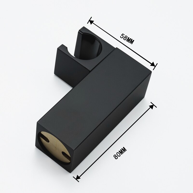 High Pressure Hand Held Shower Head Black Bathroom Adjustable Shower Holder 1.5M Stainless Steel Hose Brass Shower Sprayer Set