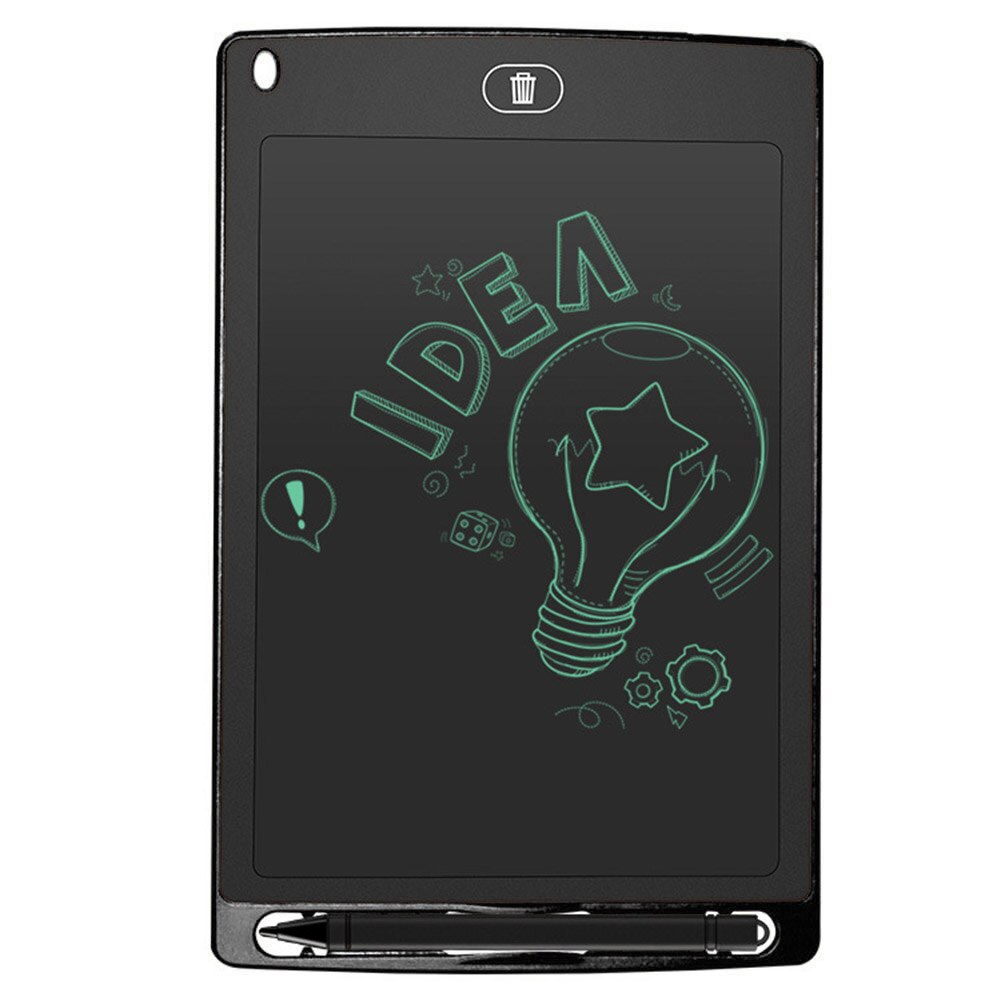 8.5inch LCD Display Writing Tablet Electronic Doodle Board Digital Colorful Handwriting Pad Drawing Doodle Graphics Kids: Black Single Color