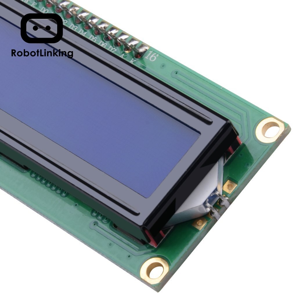 LCD Module Display Monitor 1602 5V Blauw Scherm En Wit Code Met Acryl Case Houder