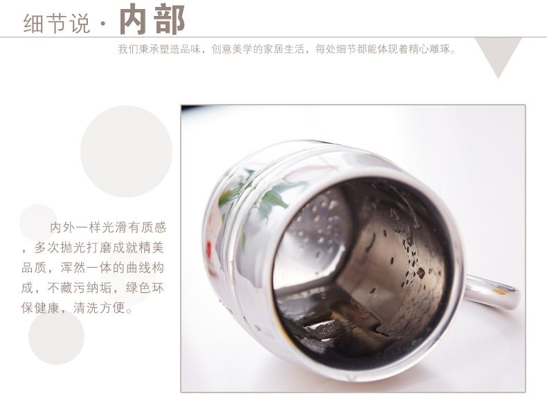 500ML stainless steel beer mug , Double wall stainless steel , high stainless steel mirror finish , logo free