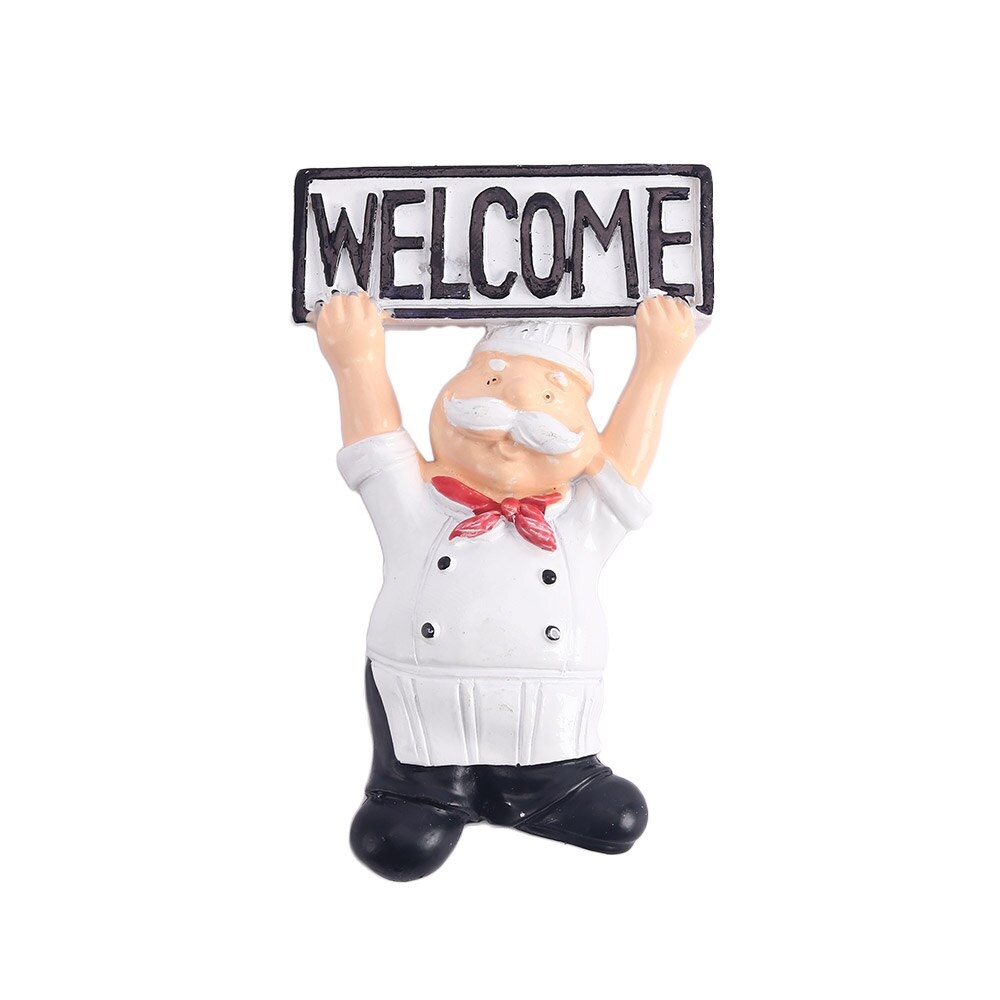 Magnetic Refrigerator Stick Cartoon Character Chef Refrigerator Fridge Magnet 3D Character Lovely Decoration Collection: 6