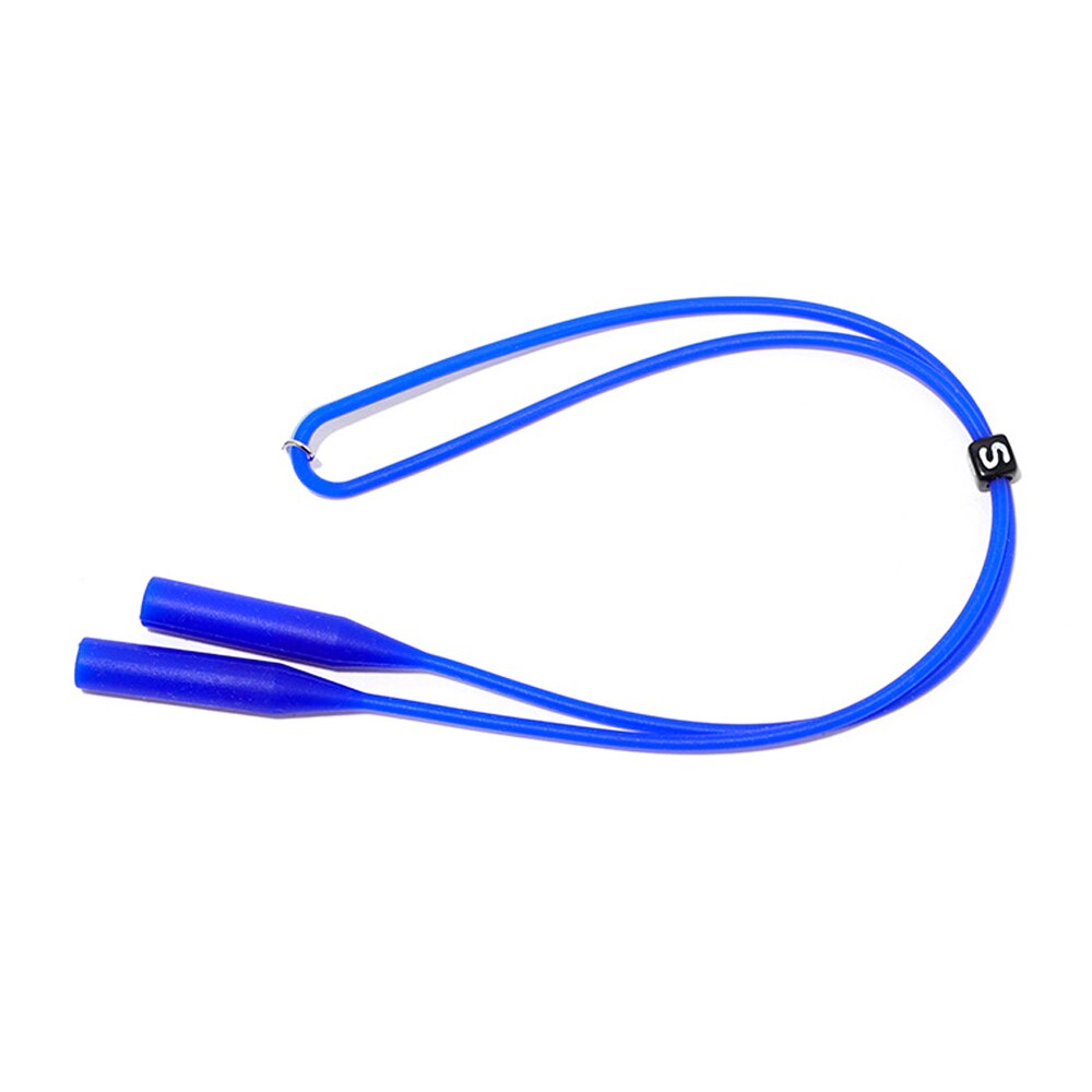 Silicone world Adjustable Silicone Eyeglasses Straps Sunglasses String Ropes Glasses Chain Sports Holder Elastic Anti Slip Cords: Blue
