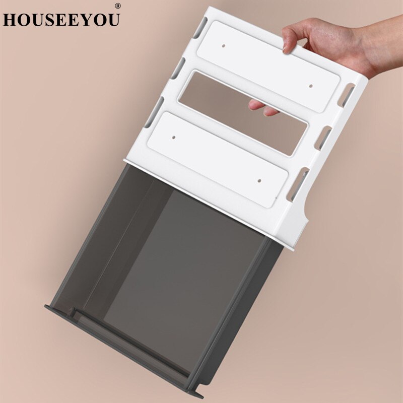 Onder Bureau Verborgen Lade Doos Plastic Keuken Opslag Houder Desktop Organizer Memo Pen Briefpapier Case Container