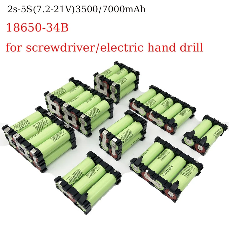 2S1P 3S2P 4S1P~5S2P 6S2P 18650-35E battery pack custom 18650-34B battery welding 3500mAh / 7000mah battery pack 7.4V to 25.2v