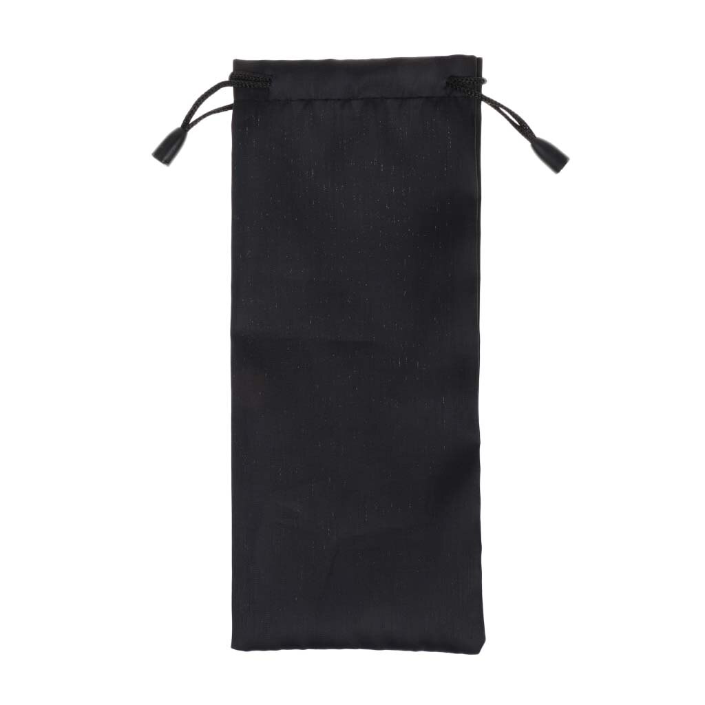Outdoor camping awning tent pegs storage bag with drawstring - black