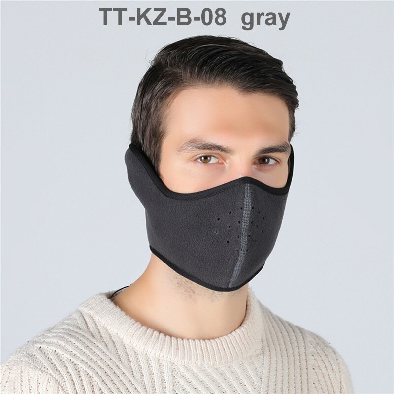 Winter Outdoor Ski Masker Fietsen Paardrijden Warm Rijden Masker Hoofddeksels Winddicht Masker Oor Bescherming Masker: 1 Pcs  grey