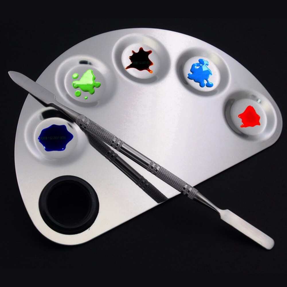 Palette Stainless Steel Mixing Spatula Painting Oil Paint Drawing Tools Watercolor Art Supplies Makeup Nail Art School Rod