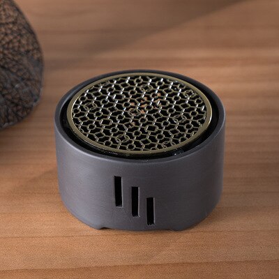 Soporte de vela de cerámica, calentador de té, estufa de té, calentador de leche, soporte de vela con estera sin vela para cafetería casera, 1 ud.: Verde claro