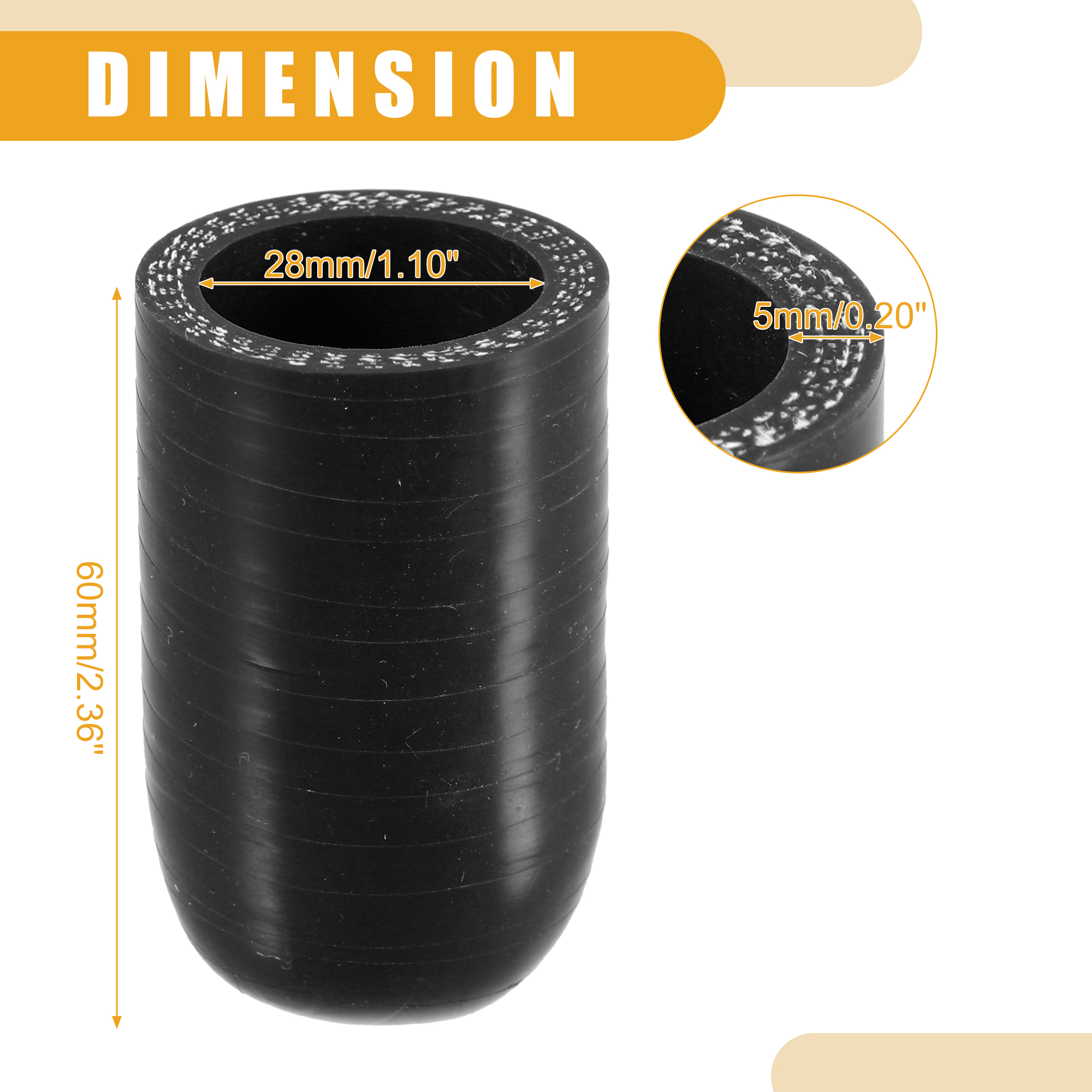 UXCELL 6mm ID to 40mm ID Silicone Coolant Cap Intake Vacuum Hose End Plug for Coolant Heater Bypass Vacuum Water Port Black: WHITE