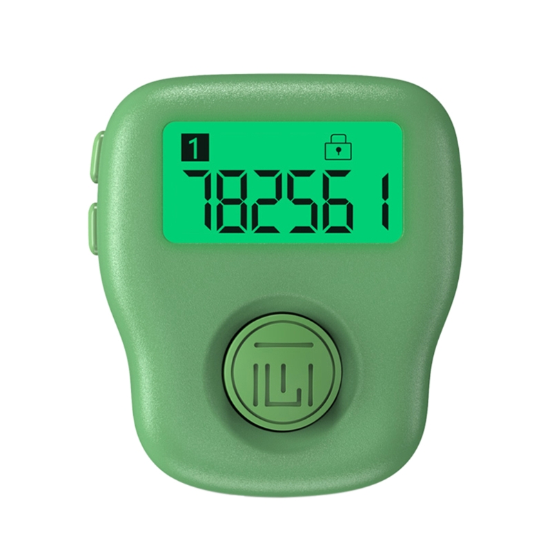 6 digitale LED elektronische vingerklikker Tasbih Handheld Ring Lap Counter Event Clicker Tally Finger Counters: green