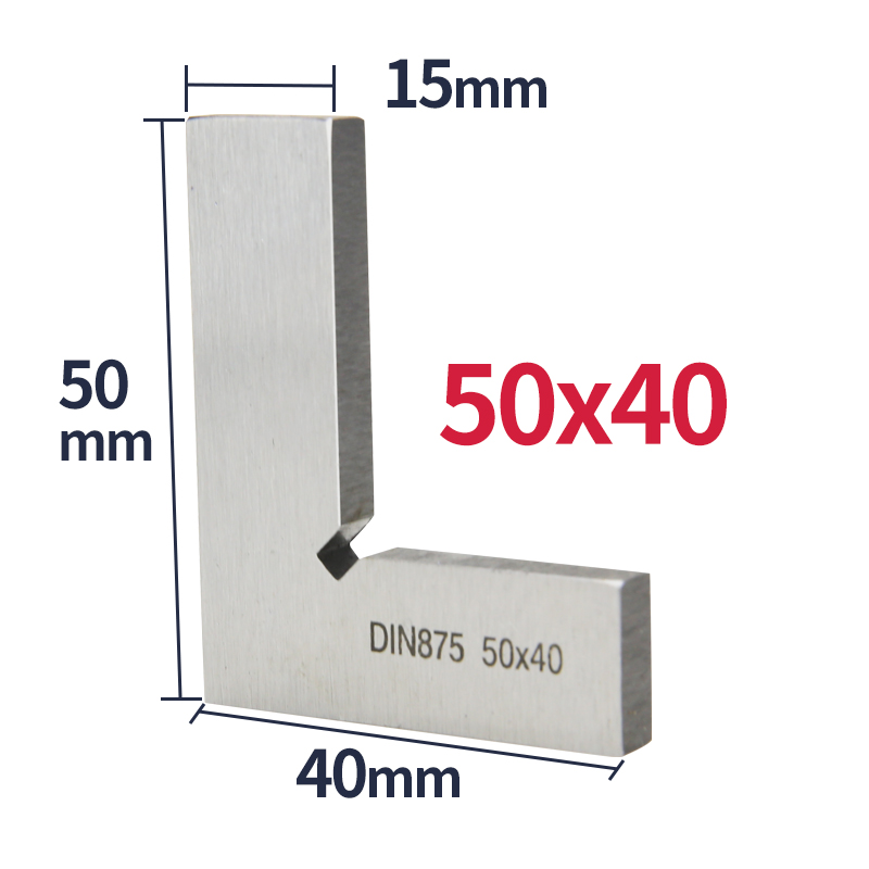 90 graders vinkel flad kant firkantet vinkel lineal træbearbejdningsværktøj snedker firkant lineal metal firkantet kulstofstål måler prøv firkantet: 50 x 40 kvadrat 90 grader