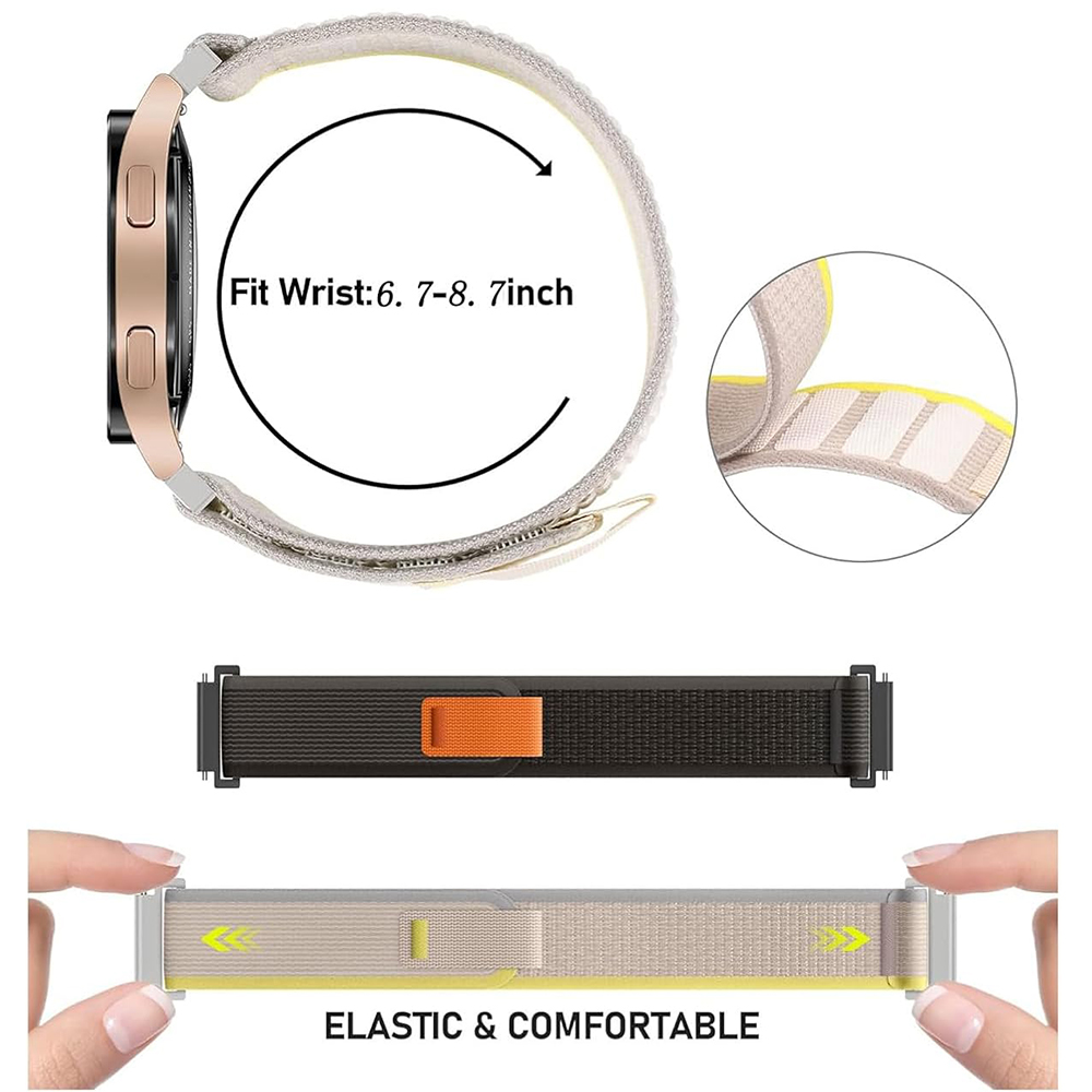 20mm nylonrem til xiaomi huami amazfit gts 4 3 2e mini blød sportsur armbånd rem løkke til bip 3 s u lite pro gtr 42mm