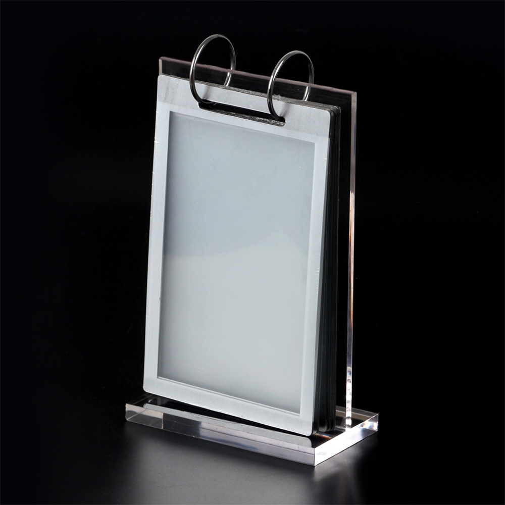 Acrylic Flip Page Cover Double-sided Loose-leaf Poster Frame Display Stand Calendar Menu Stand Desk Sign Price Tag Display Rack