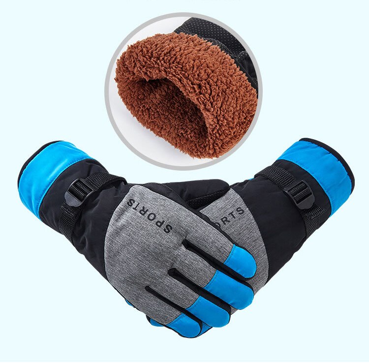 Thicken Ski Snow Gloves Cold Weather Waterproof Winter Thermal Snowboard Gloves Men Women Outdoor Snowmobile Motorcycle Gloves