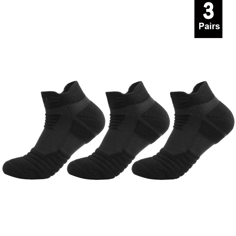 1/3 Pairs Anti-slip Voetbalsokken Mannen Katoenen Sok Korte Lange Buis Voetbal Basketbal Sport Sokken Ademend geurverdrijvende Sok 39-45: 23 / Rood Blauw