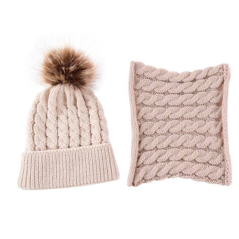 Gorro de punto para bebé, gorro cálido para la oreja, bufanda para bebé de 0 a 36 meses, gorro de invierno y pañoleta