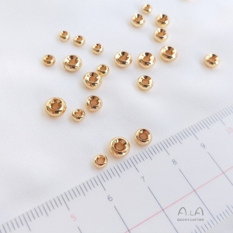 10 Teile/satz Retention Goldenen Kugeln Hohl Bead Reifen Perlen DIY Armband Spacer Perlen String Ornament Verstreuten Perlen Handgemachte